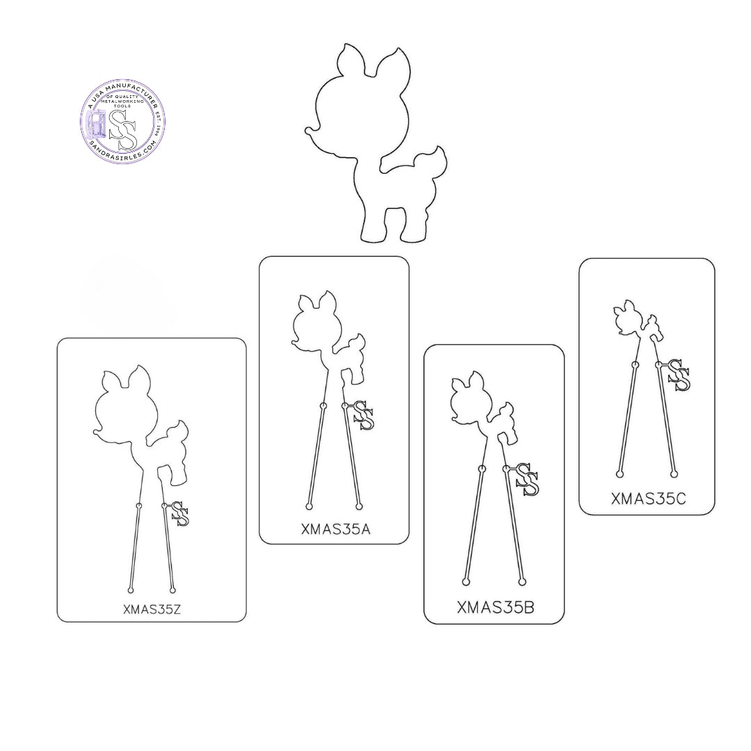 PANCAKE DIE XMAS35 BABY RED NOSE DEER